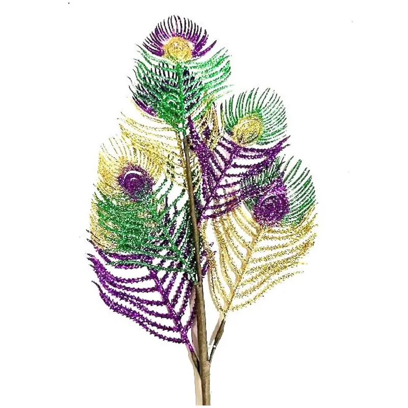 Elegant Peacock Feather Stem – 30-Inch Decorative Accent 1