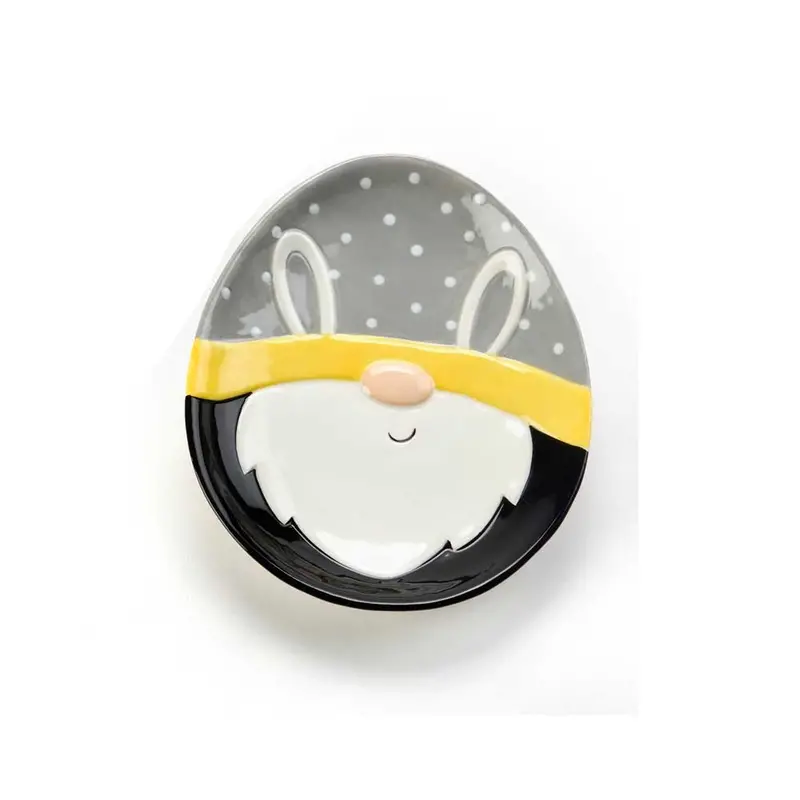 Embossed Bunny & Gnome Oval Serving Plate 1