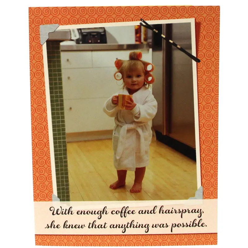 Encouragement Notelet – "With Enough Coffee..." Motivational Message 1
