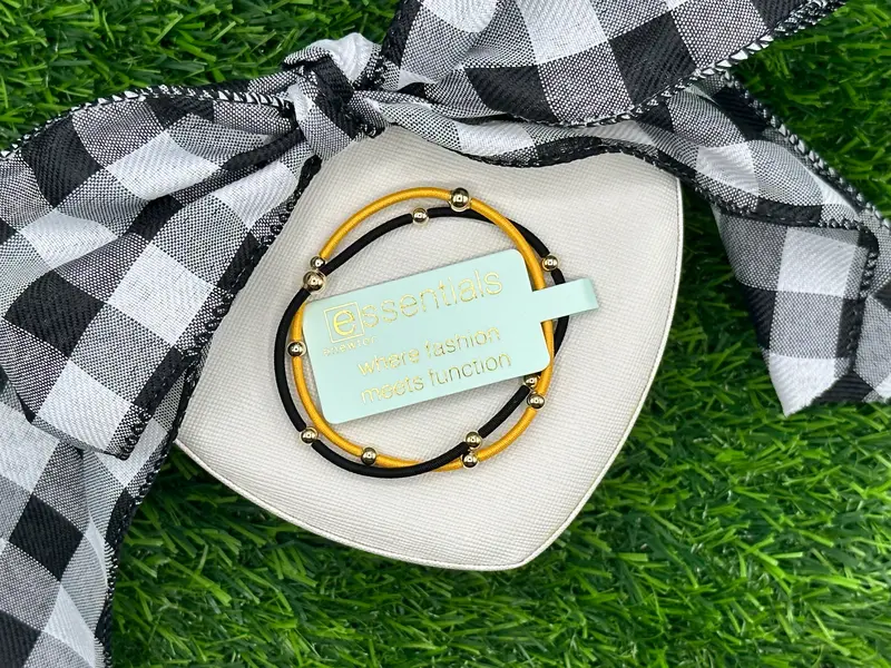 Enewton Gameday "E"Ssentials Bracelet Set – Golden Yellow & Onyx 1
