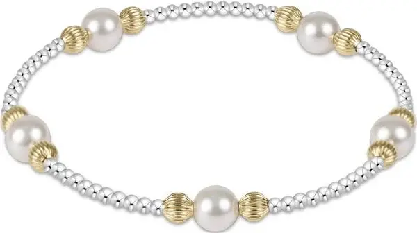 Enewton Purpose & Dignity Bracelet – 6Mm Mixed-Metal Beads With Pearl Inlay 1