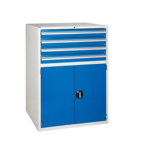 Euroslide Euc12090654 Four-Drawer + One-Cupboard Wide Cabinet – 1200 X 900 X 650Mm 4