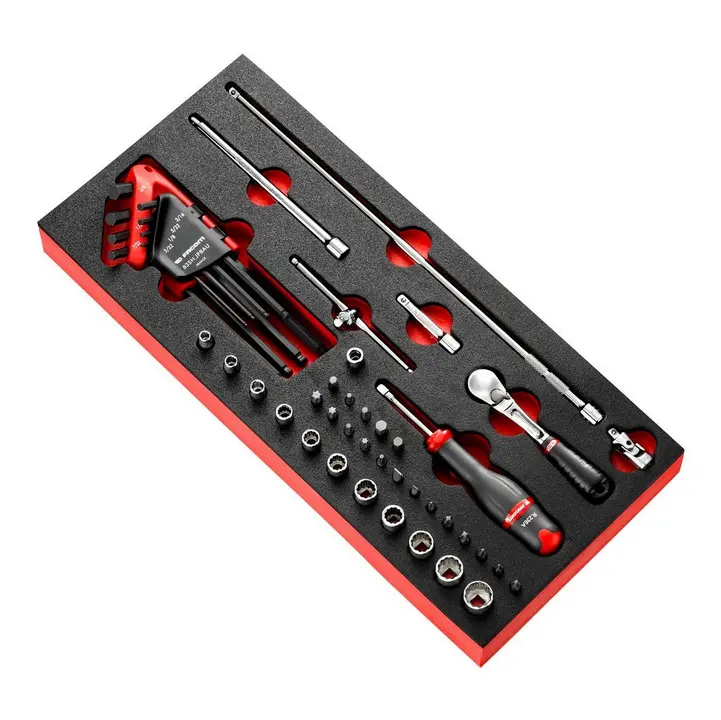 Facom 40-Piece 1/4" Drive Bi-Hexagon Socket Set – Af Range 3/16" To 9/16" 1