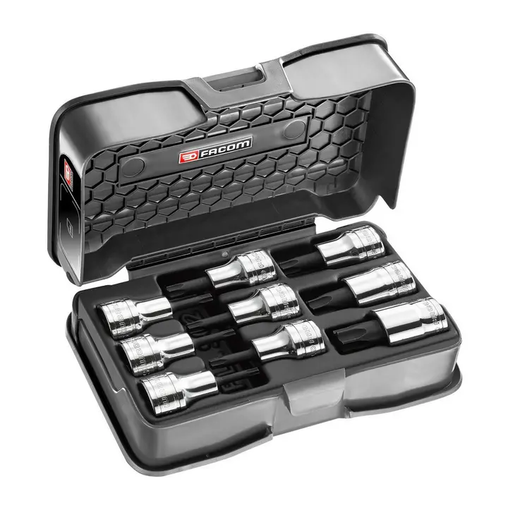 Facom Amex.3A — 9-Piece 1/2″ Drive Torx Bit Socket Set (T20–T60) 1