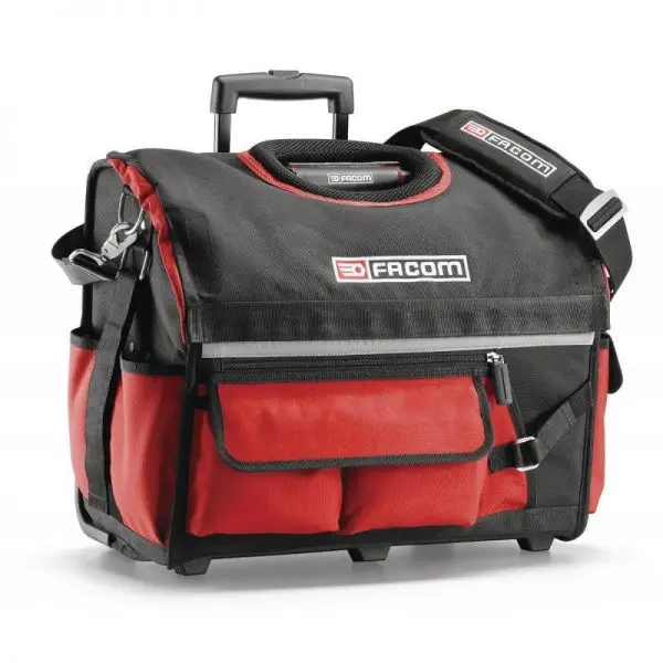 Facom Bs.R20 Wheeled Rolling Tote Tool Bag With Telescopic Handle 1