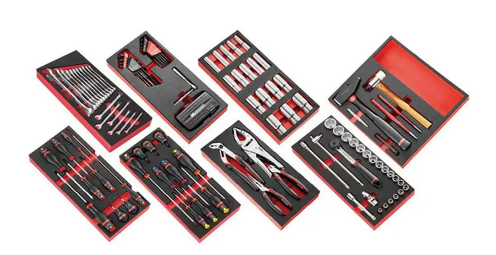 Facom Cm.Pl 142-Piece Agricultural Service Tool Kit Featuring Organized Foam Storage 1
