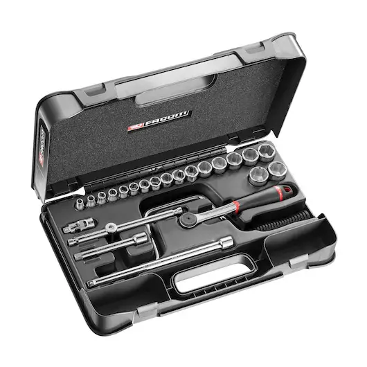 Facom J.161-4P6 3/8" Drive 24-Piece Metric Socket Set – Hexagon (6-Point), 7Mm To 24Mm 1