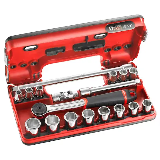 Facom J.161Dbox1 3/8" Drive 18-Piece Metric Socket Kit (8–22Mm, 6-Point Hex) 1
