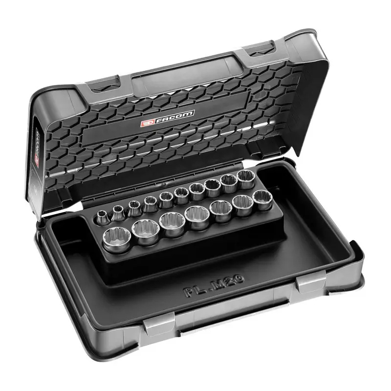 Facom J.400 3/8" Drive 17-Piece Metric Sockets (7–24 Mm, 12-Point) 1