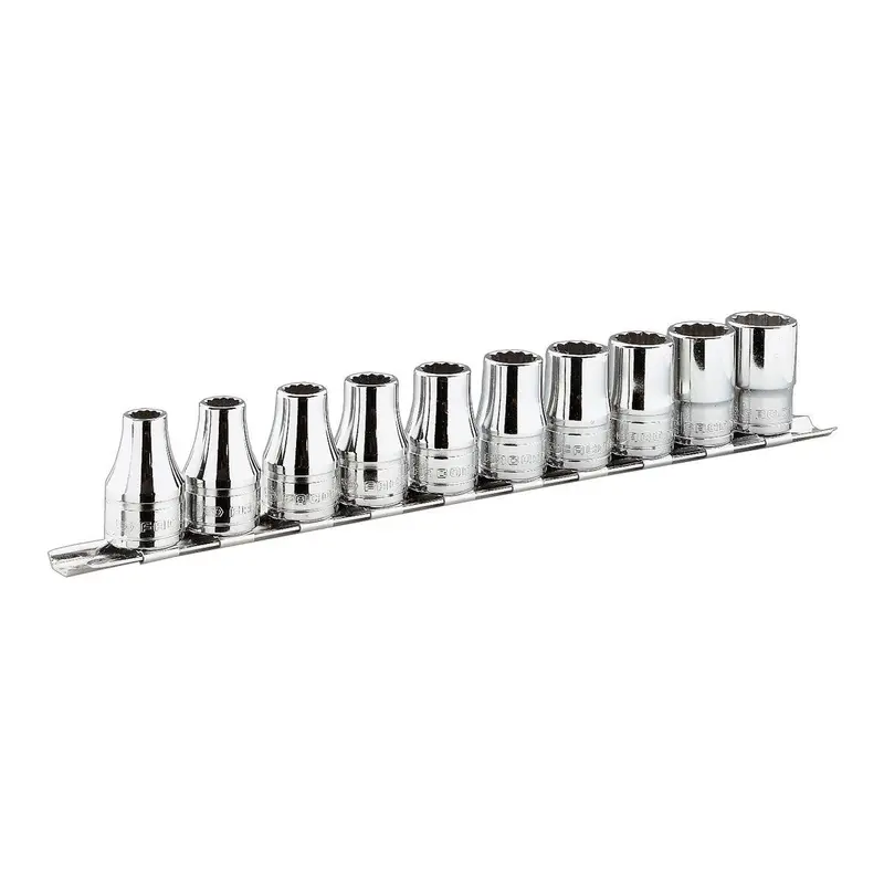 Facom J.40E 3/8" Drive 10-Piece Metric Socket Rail (7–16 Mm, 12-Point) 1