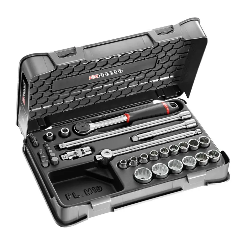 Facom J.430Bsp 3/8" Drive 35-Piece Metric Bi-Hexagon Socket Set – 8Mm To 22Mm 1