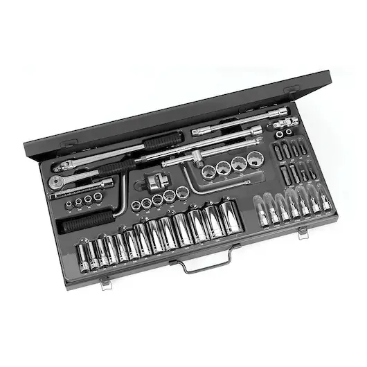 Facom J.450U 3/8" Drive 52-Piece Imperial Socket Set – Hexagon & Bi-Hexagon, 1/4" To 1", Standard & Deep 1
