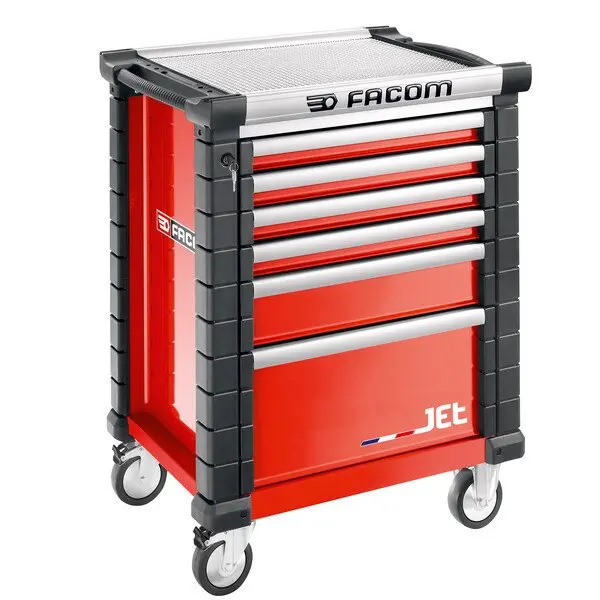 Facom Jet.6M3A Red 6-Drawer Mobile Roller Cabinet – Versatile Workshop Solution 1