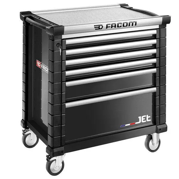 Facom Jet.6Nm4A Grey 6-Drawer Mobile Roller Cabinet – Low-Profile Base 1