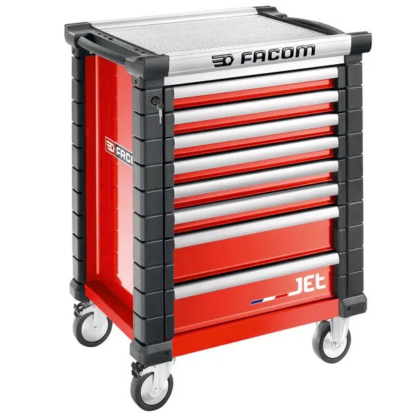 Facom Jet.8M3A Red 8-Drawer Industrial Mobile Roller Cabinet 1