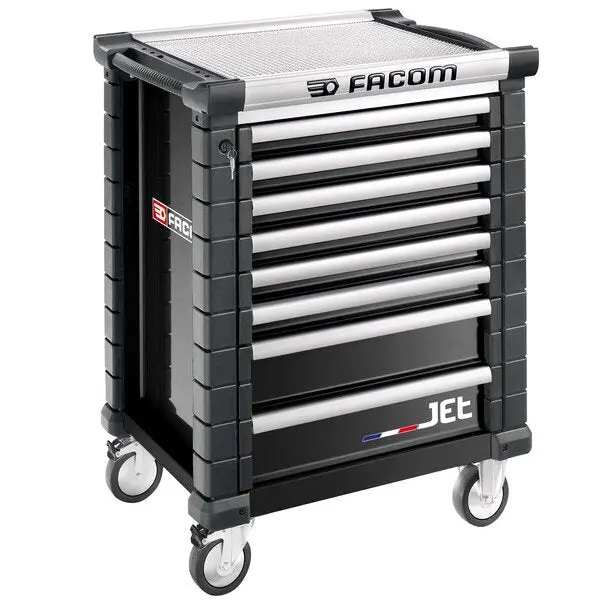 Facom Jet.8Nm3A Grey 8-Drawer Industrial Mobile Roller Cabinet 1