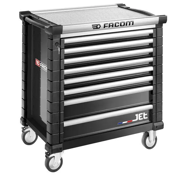 Facom Jet.8Nm4A Grey 8-Drawer Heavy-Duty Mobile Roller Cabinet 1