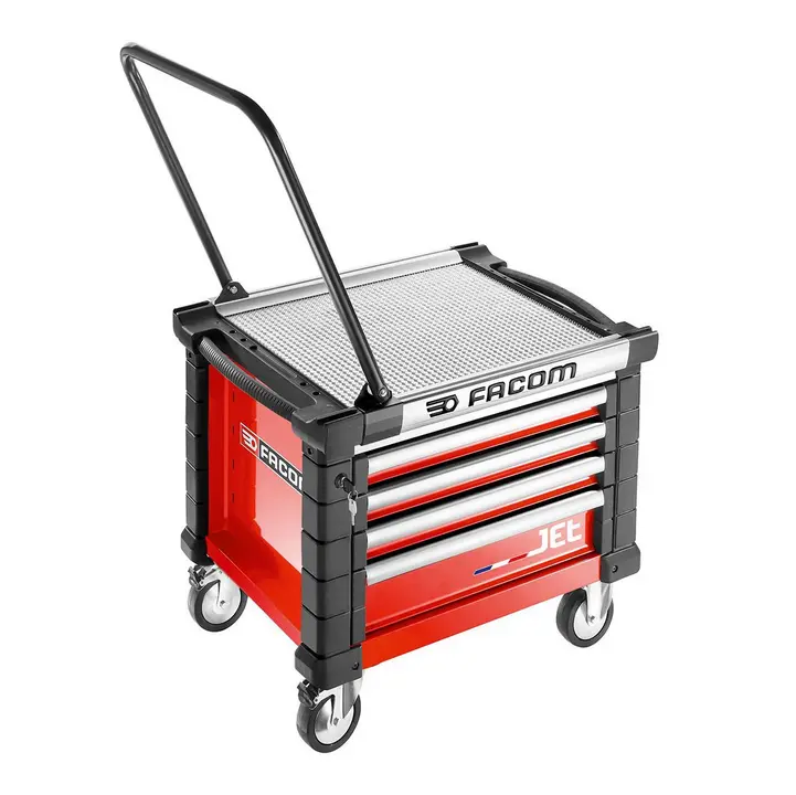 Facom Jet.Cr4M3A Red 4-Drawer Rolling Tool Cabinet With Reinforced Frame 1
