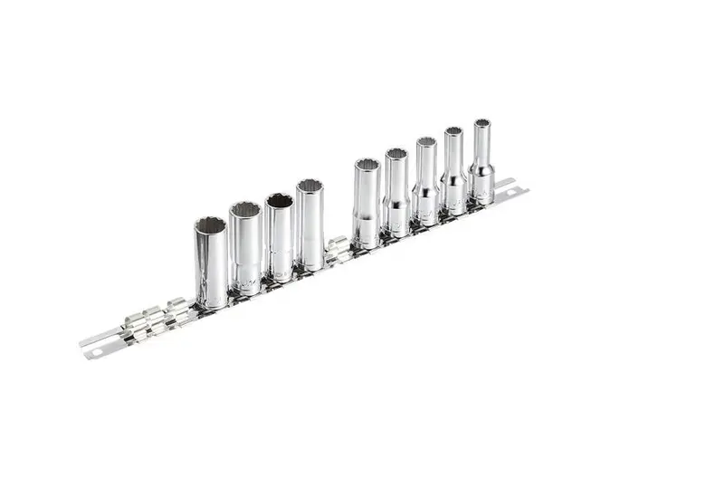 Facom Jl.40E 3/8" Drive 9-Piece Metric Deep Socket Rail (7–15 Mm, 12-Point) 1