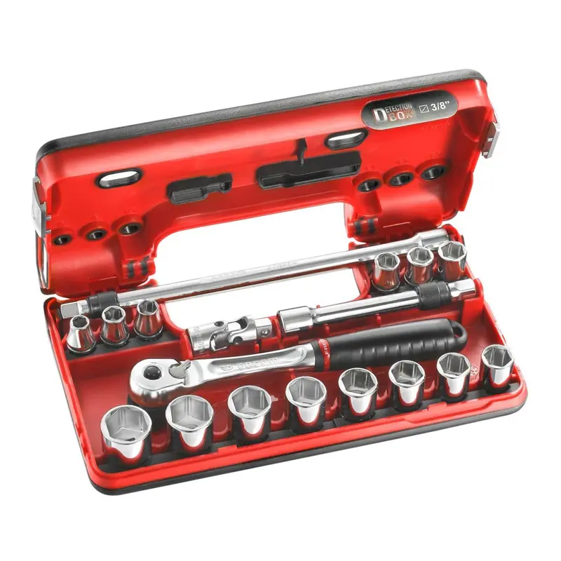 Facom Jl.Dbox500 3/8" Drive 18-Piece Metric Socket Kit (8–22Mm, 6-Point Hex) 1