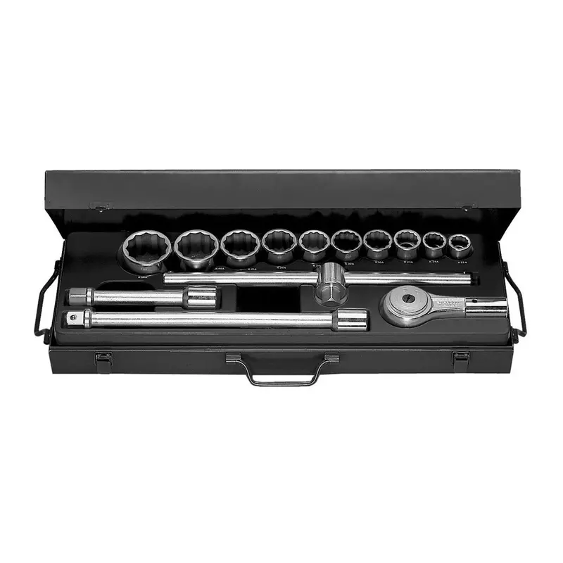 Facom K.420N 3/4" Drive 14-Piece Metric Bi-Hexagon Socket Set (22–50 Mm, 12-Point) 1