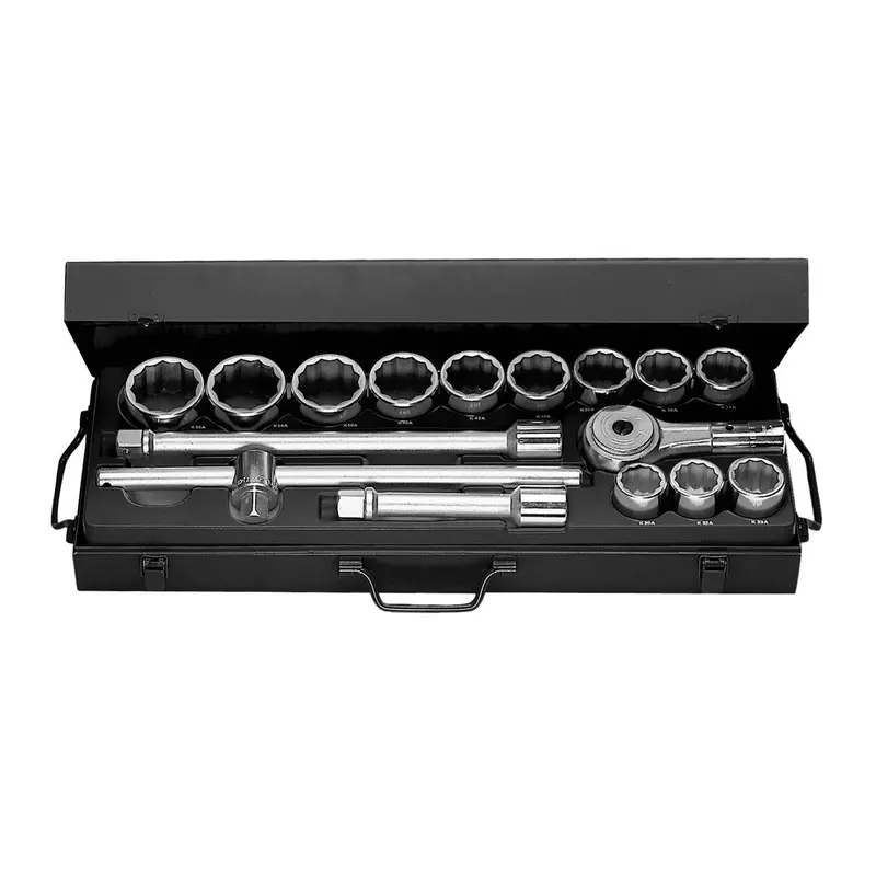 Facom K.432E 3/4" Drive 16-Piece Metric Socket Set – 30Mm To 55Mm Bi-Hex (12-Point) 1