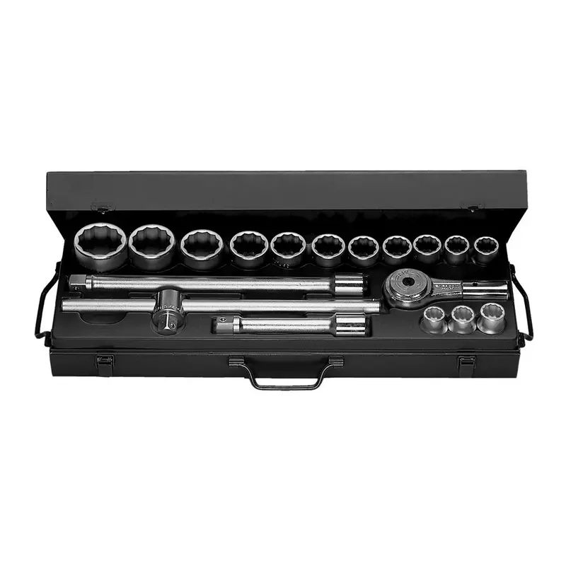 Facom K.436E 3/4" Drive 18-Piece Metric Socket Kit – 19–55Mm Bi-Hex (12-Point) 1