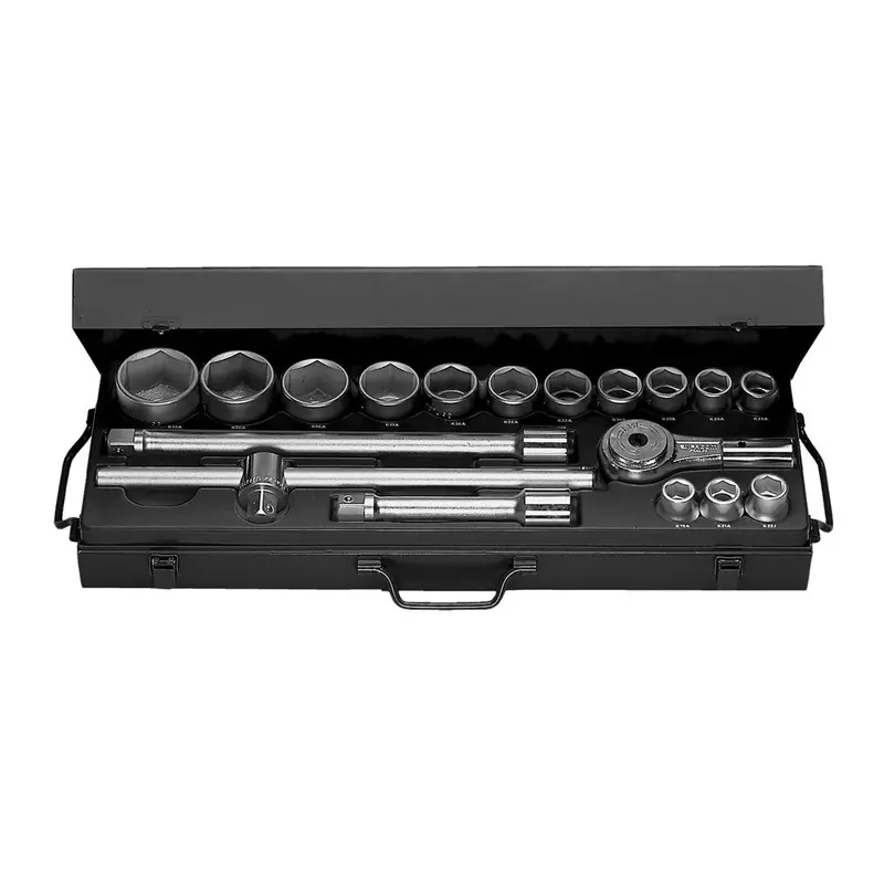 Facom K.437E 3/4" Drive 18-Piece Metric Socket Set – 19Mm To 55Mm Hexagonal Sockets 1