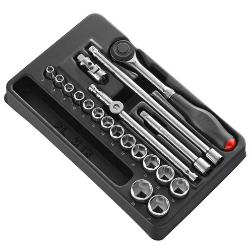 Facom Mod.J360-36 3/8" Drive 20-Piece Metric Socket Set – Hexagon (6-Point), 7Mm To 22Mm 1
