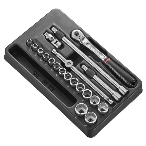 Facom Mod.Jl171-36 3/8" Drive 20-Piece Metric Socket Set – Hexagon (6-Point), 7Mm To 22Mm 1