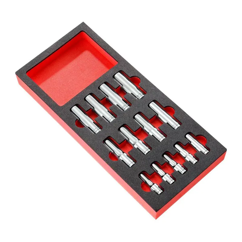 Facom Modm.Hla Dual-Drive Socket Set — 3/8" & 1/2" Drives, 13-Piece Metric 7–19 Mm, 6-Point 1