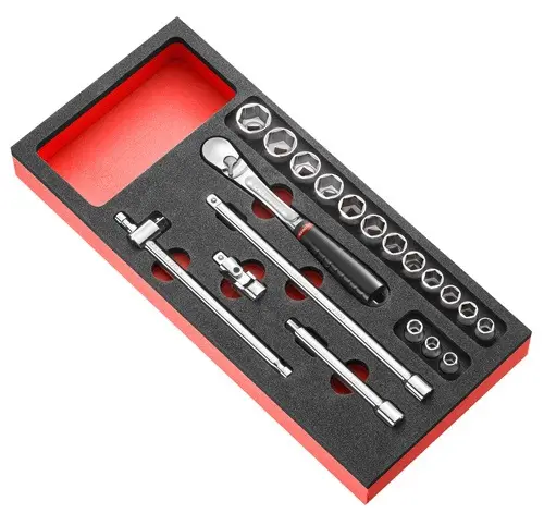 Facom Modm.Jl161-36 3/8" Drive 20-Piece Metric Socket Set – Hexagon (6-Point), 7Mm To 22Mm 1