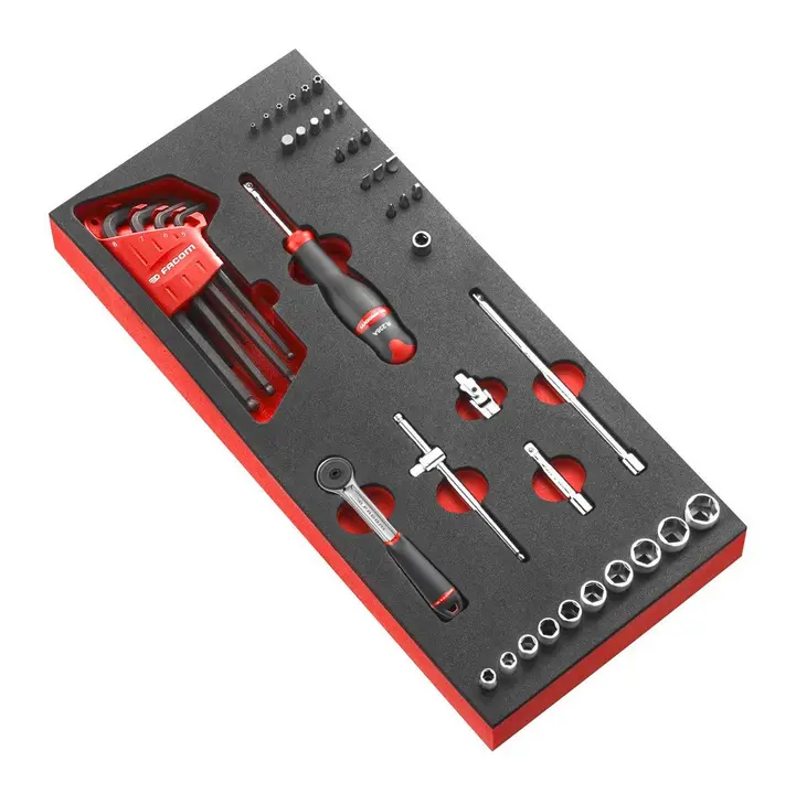 Facom Modm.R161-36 1/4" Drive 46-Piece Metric Socket & Bit Set – 5.5–14Mm Hex (6-Point) 1