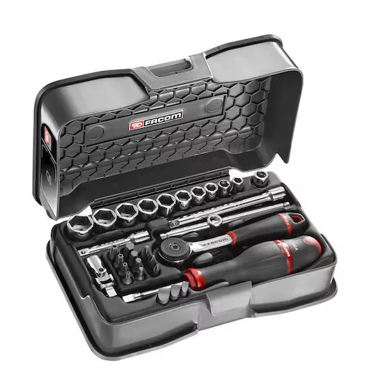 Facom R.161-5P6 Metric Socket & Bit Set – 31-Piece 1/4" Drive (5.5–13Mm) Hex Kit 1