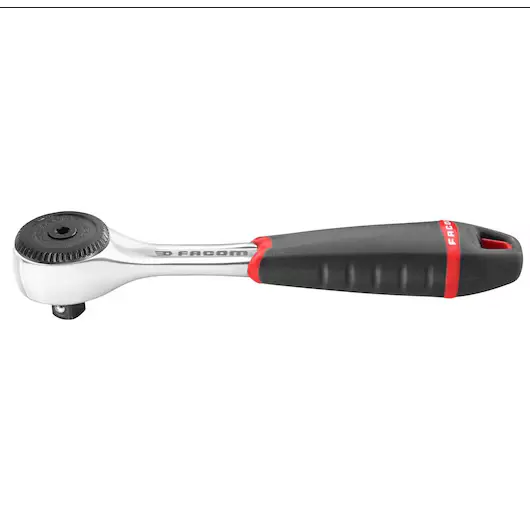 Facom R.161B 1/4" Drive Compact Round Head Ratchet With Dust Protection 1