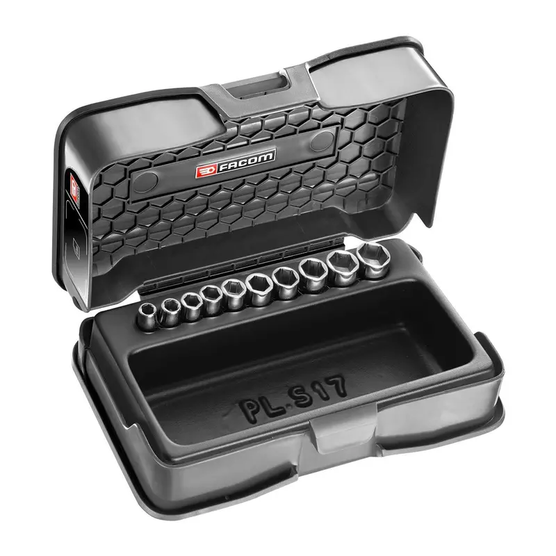 Facom R.401 1/4" Drive 10-Piece Metric Sockets (5.5–14 Mm, 6-Point) 1