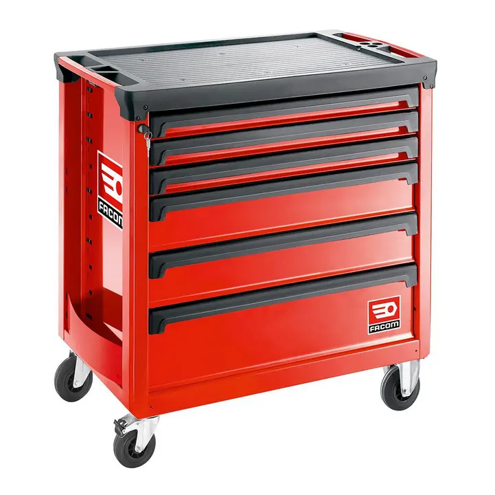 Facom Roll.6M4A Red 6-Drawer Mobile Roller Cabinet – Enhanced Stability 1