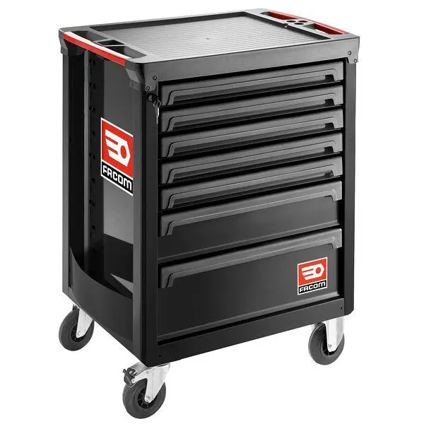 Facom Roll.7Nm3A Black 7-Drawer Mobile Roller Cabinet With Smooth Casters 1