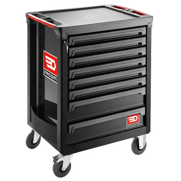 Facom Roll.8Nm3A Black 8-Drawer Mobile Roller Cabinet With Wheels 1