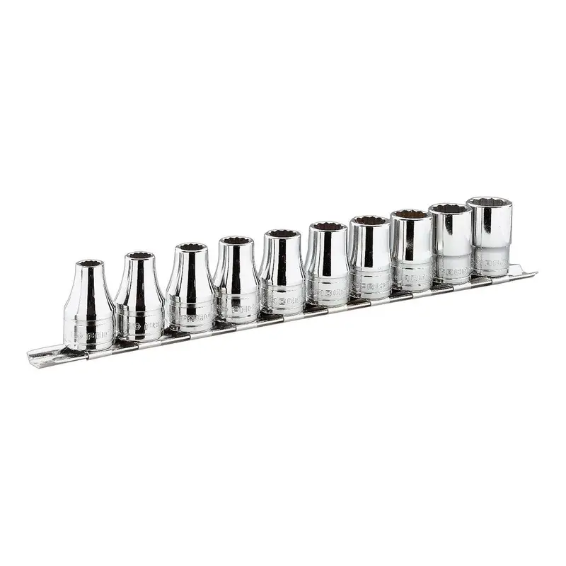 Facom S.41U 6-Piece Imperial Bi-Hexagon Socket Set — 1/2" Drive, 11/16" To 1", Rail-Mounted 1
