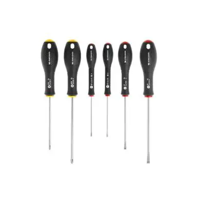 Facom Start Triple-Drive Screwdriver Set – 6-Piece Slotted & Phillips Kit 1