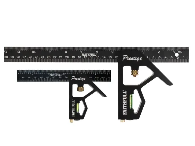 Faithfull Faics300Tcnc – Dual-Size Combination Square Set (150 Mm & 300 Mm) 1