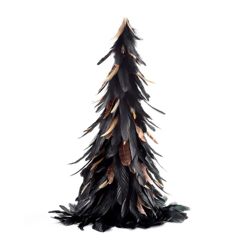 Feather-Adorned Oversized Christmas Tree Decoration 1