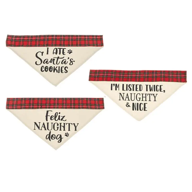 Festive Christmas Dog Bandana Set 1