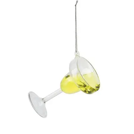 Festive Margarita Glass Holiday Ornament 1