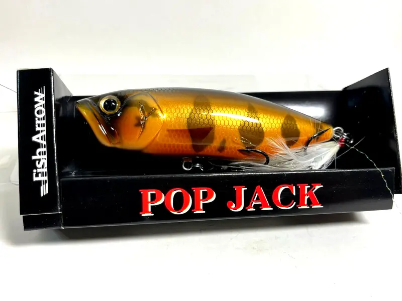 Fish Arrow Pop Jack 100F Topwater Popper #133 Peacock Finish 1