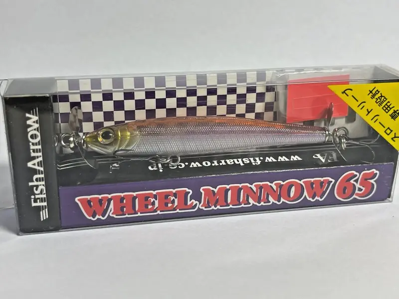 Fish Arrow Wheel Minnow 65 Slow-Sink Prop Bait — #01 Ghost Wakasagi 1