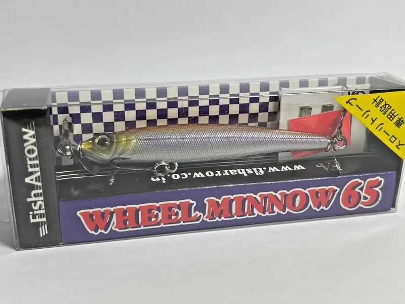 Fish Arrow Wheel Minnow 65 Slow-Sink Prop Bait — #03 Pearl Wakasagi 1