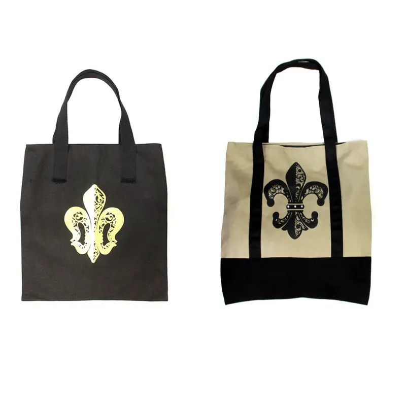 Fleur-De-Lis Canvas Tote Bag – Lightweight & Stylish 1