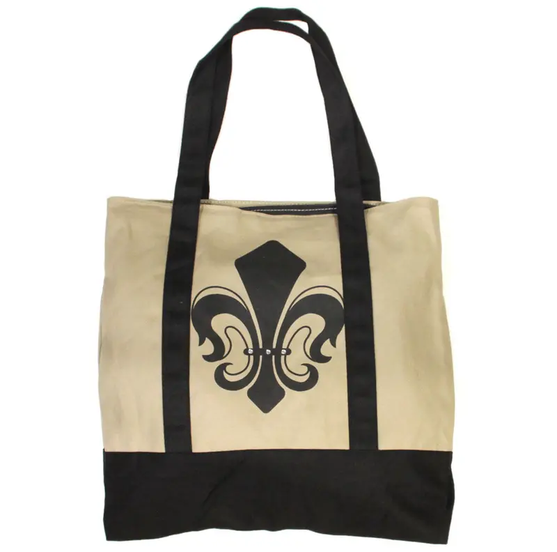 Fleur-De-Lis Printed Canvas Carryall 1